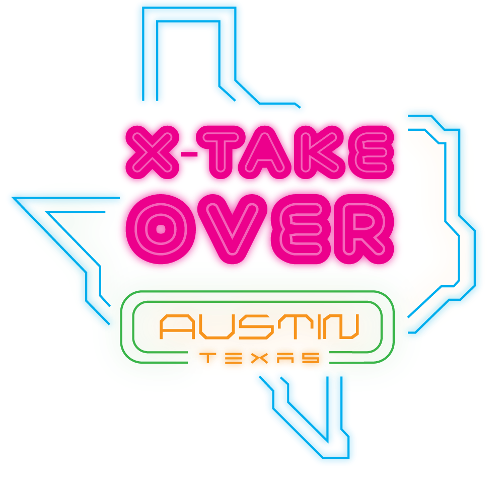 X Takeover Austin, Texas neon logo